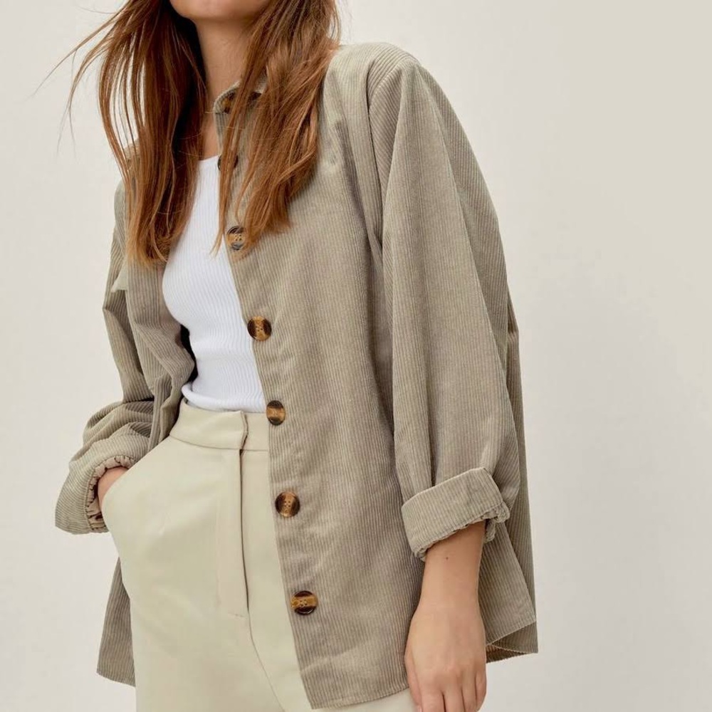 Nasty Gal Oversized Corduroy Jacket
